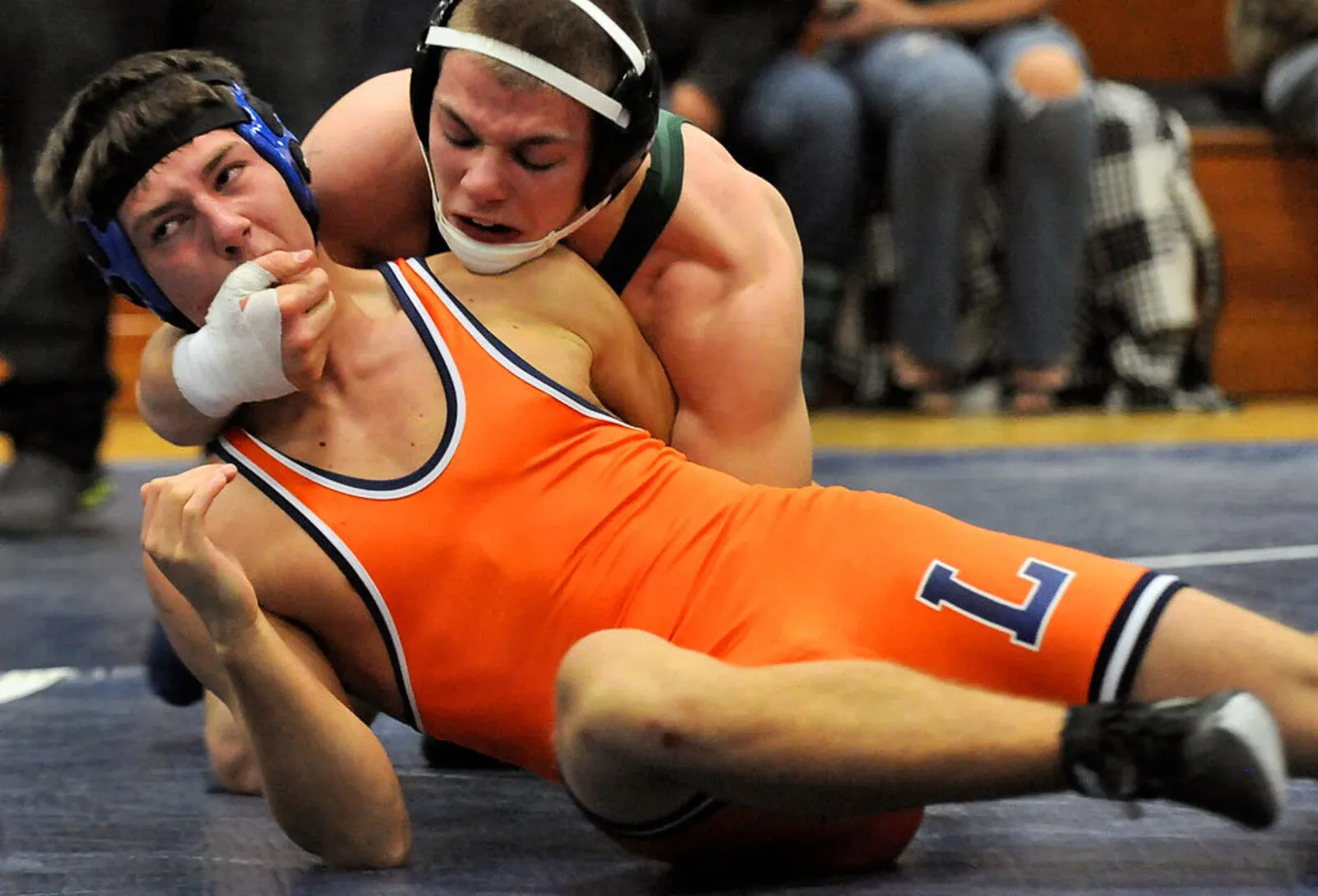 Wrestler in action